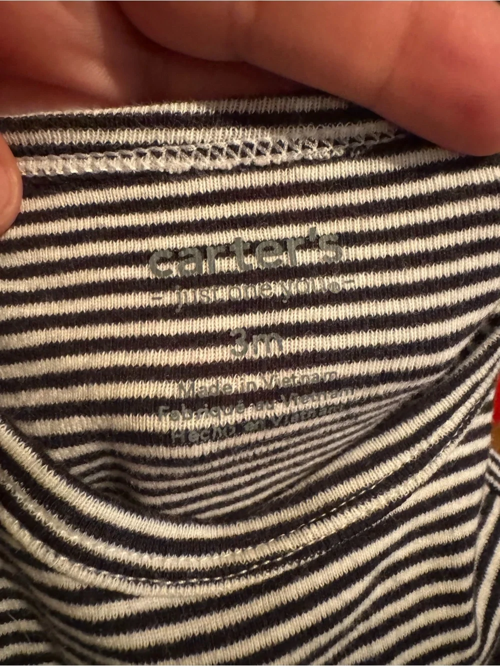 Striped Black & White Sleeveless Baby One-Piece Bodysuit Size 3 Months C5